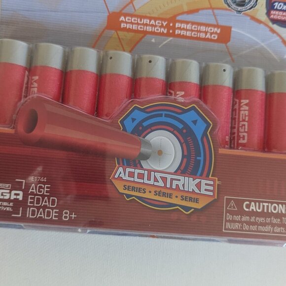 NWT Nerf 10X Mega Accustrike N-Strike Foam Gun Darts Series Age 8+  Refill Pack - Picture 2 of 6